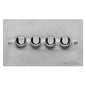 Elite Flat Plate Range Satin Chrome Switches & Sockets, T03 - 4G Multi Location Primary Dimmer by Heritage Brass By M-Marcus
