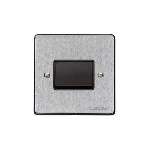 Elite Flat Plate Range Satin Chrome Switches & Sockets, T03 - 6A Triple Pole Fan Isolator Switch by Heritage Brass By M-Marcus