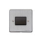 Elite Flat Plate Range Satin Chrome Switches & Sockets, T03 - 6A Triple Pole Fan Isolator Switch by Heritage Brass By M-Marcus