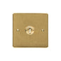 Elite Flat Plate Range Satin Brass Switches & Sockets, T04 - 1 Gang Intermediate Toggle Switch by Heritage Brass By M-Marcus