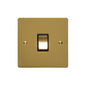 Elite Flat Plate Range Satin Brass Switches & Sockets, T04 - 1 Gang Rocker Switch by Heritage Brass By M-Marcus