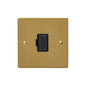 Elite Flat Plate Range Satin Brass Switches & Sockets, T04 - Unswitched Spur (13 Amp) by Heritage Brass By M-Marcus
