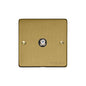 Elite Flat Plate Range Satin Brass Switches & Sockets, T04 - 1 Gang Satellite Socket by Heritage Brass By M-Marcus