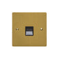 Elite Flat Plate Range Satin Brass Switches & Sockets, T04 - 1 Gang Secondary Line Socket by Heritage Brass By M-Marcus