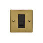 Elite Flat Plate Range Satin Brass Switches & Sockets, T04 - 1 Gang RJ11 by Heritage Brass By M-Marcus