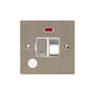 Elite Flat Plate Range Satin Nickel Switches & Sockets, T05 - Switched Spur with Neon + Cord (13 Amp) by Heritage Brass By M-Marcus