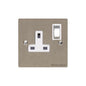 Elite Flat Plate Range Satin Nickel Switches & Sockets, T05 - Single Socket (13 Amp) by Heritage Brass By M-Marcus