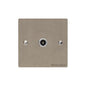 Elite Flat Plate Range Satin Nickel Switches & Sockets, T05 - 1 Gang Non-Isolated TV Coaxial Socket by Heritage Brass By M-Marcus