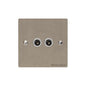 Elite Flat Plate Range Satin Nickel Switches & Sockets, T05 - TV/FM Diplexed Socket by Heritage Brass By M-Marcus