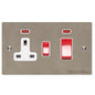 Elite Flat Plate Range Satin Nickel Switches & Sockets, T05 - 45A Cooker Unit + 13A Socket by Heritage Brass By M-Marcus