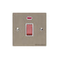 Elite Flat Plate Range Satin Nickel Switches & Sockets, T05 - 45A DP Cooker Switch with Neon (single plate) by Heritage Brass By M-Marcus