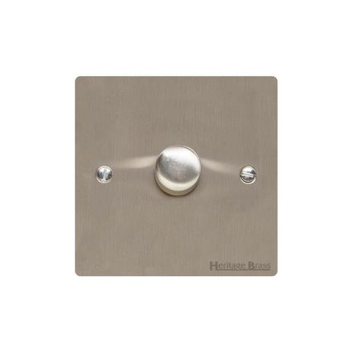 Elite Flat Plate Range Satin Nickel Switches & Sockets, T05 - 1G Multi Location Secondary Dimmer by Heritage Brass By M-Marcus