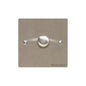 Elite Flat Plate Range Satin Nickel Switches & Sockets, T05 - 1 Gang TED Dimmer (Compatible with LED Lamps) by Heritage Brass By M-Marcus