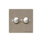Elite Flat Plate Range Satin Nickel Switches & Sockets, T05 - 2G Multi Location Primary Dimmer by Heritage Brass By M-Marcus