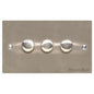 Elite Flat Plate Range Satin Nickel Switches & Sockets, T05 - 3G Multi Location Secondary Dimmer by Heritage Brass By M-Marcus