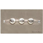 Elite Flat Plate Range Satin Nickel Switches & Sockets, T05 - 3 Gang TED Dimmer (Compatible with LED Lamps) by Heritage Brass By M-Marcus