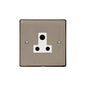 Elite Flat Plate Range Satin Nickel Switches & Sockets, T05 - 5 Amp 3 Round Pin Socket by Heritage Brass By M-Marcus