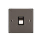 Elite Flat Plate Range Polished Black Nickel Switches & Sockets, T06 - 1 Gang Rocker Switch by Heritage Brass By M-Marcus