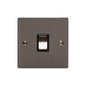 Elite Flat Plate Range Polished Black Nickel Switches & Sockets, T06 - 1 Gang Intermediate Rocker Switch by Heritage Brass By M-Marcus