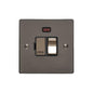 Elite Flat Plate Range Polished Black Nickel Switches & Sockets, T06 - Switched Spur with Neon (13 Amp) by Heritage Brass By M-Marcus