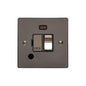 Elite Flat Plate Range Polished Black Nickel Switches & Sockets, T06 - Switched Spur with Neon + Cord (13 Amp) by Heritage Brass By M-Marcus
