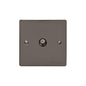 Elite Flat Plate Range Polished Black Nickel Switches & Sockets, T06 - 1 Gang Satellite Socket by Heritage Brass By M-Marcus