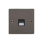 Elite Flat Plate Range Polished Black Nickel Switches & Sockets, T06 - 1 Gang Secondary Line Socket by Heritage Brass By M-Marcus