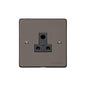 Elite Flat Plate Range Polished Black Nickel Switches & Sockets, T06 - 5 Amp 3 Round Pin Socket by Heritage Brass By M-Marcus