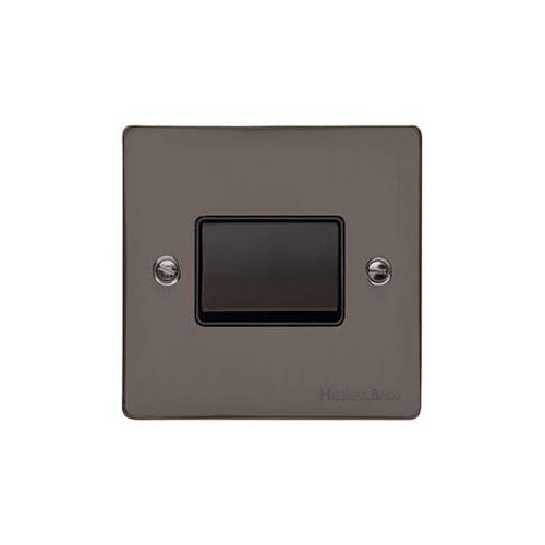 Elite Flat Plate Range Polished Black Nickel Switches & Sockets, T06 - 6A Triple Pole Fan Isolator Switch by Heritage Brass By M-Marcus