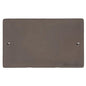 Elite Flat Plate Range Matt Bronze Switches & Sockets, T09 - Double Blank Plate by Heritage Brass By M-Marcus
