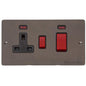 Elite Flat Plate Range Matt Bronze Switches & Sockets, T09 - 45A Cooker Unit + 13A Socket by Heritage Brass By M-Marcus