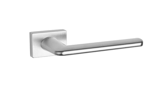 Tupai Rapido RetaLine Tavira Lever Door Handle on Long Rose - (Without Decorative Plate) - Satin Chrome - Default