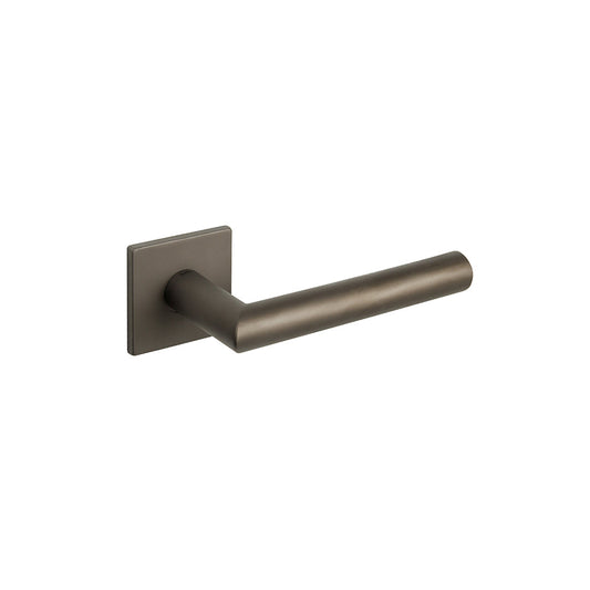 Tupai Rapido 5S Covela Lever Door Handle on 5mm Slimline Square Rose - Titanium