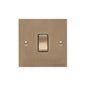 Elite Flat Plate Range Antique Brass Switches & Sockets, T91 - 1 Gang Intermediate Rocker Switch by Heritage Brass By M-Marcus
