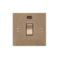 Elite Flat Plate Range Antique Brass Switches & Sockets, T91 - 20A Double Pole Switch with Neon by Heritage Brass By M-Marcus