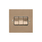 Elite Flat Plate Range Antique Brass Switches & Sockets, T91 - 3 Gang Rocker Switch by Heritage Brass By M-Marcus