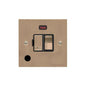 Elite Flat Plate Range Antique Brass Switches & Sockets, T91 - Switched Spur with Neon + Cord (13 Amp) by Heritage Brass By M-Marcus