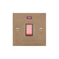 Elite Flat Plate Range Antique Brass Switches & Sockets, T91 - 45A DP Cooker Switch with Neon (single plate) by Heritage Brass By M-Marcus