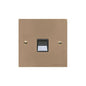 Elite Flat Plate Range Antique Brass Switches & Sockets, T91 - 1 Gang Secondary Line Socket by Heritage Brass By M-Marcus