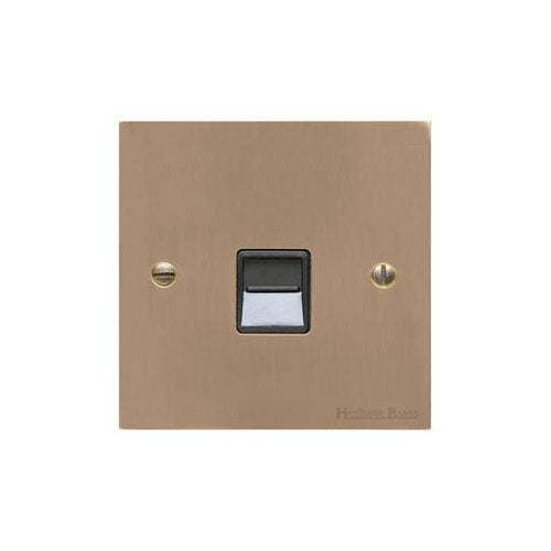 Elite Flat Plate Range Antique Brass Switches & Sockets, T91 - 1 Gang Master Line Socket by Heritage Brass By M-Marcus