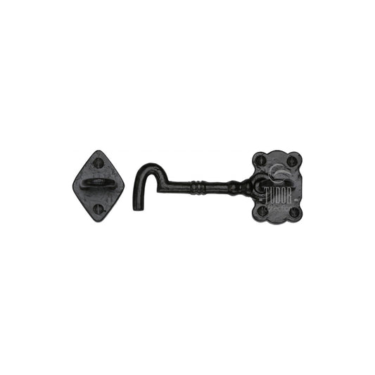 Tudor Cabin Hook Black Iron by M Marcus - Heritage Brass