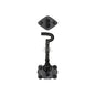 Tudor Cabin Hook Black Iron by M Marcus - Heritage Brass