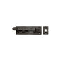 Tudor Door Bolt Necked Black Iron by M Marcus - Heritage Brass