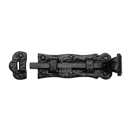 Tudor Door Bolt Straight - Black Antique