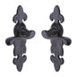 Tudor Fleur de Lys Door Handle on Plate by M Marcus - Heritage Brass