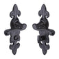 Tudor Fleur de Lys Door Handle on Plate by M Marcus - Heritage Brass