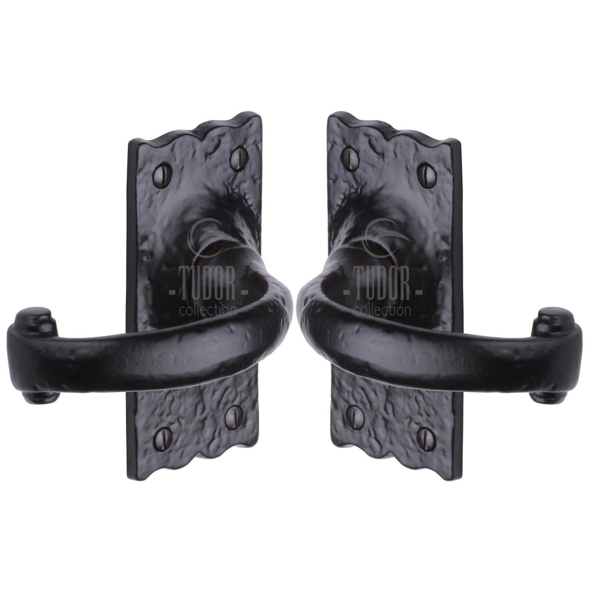 Tudor Colonial Door Handle on Plate by M Marcus - Heritage Brass
