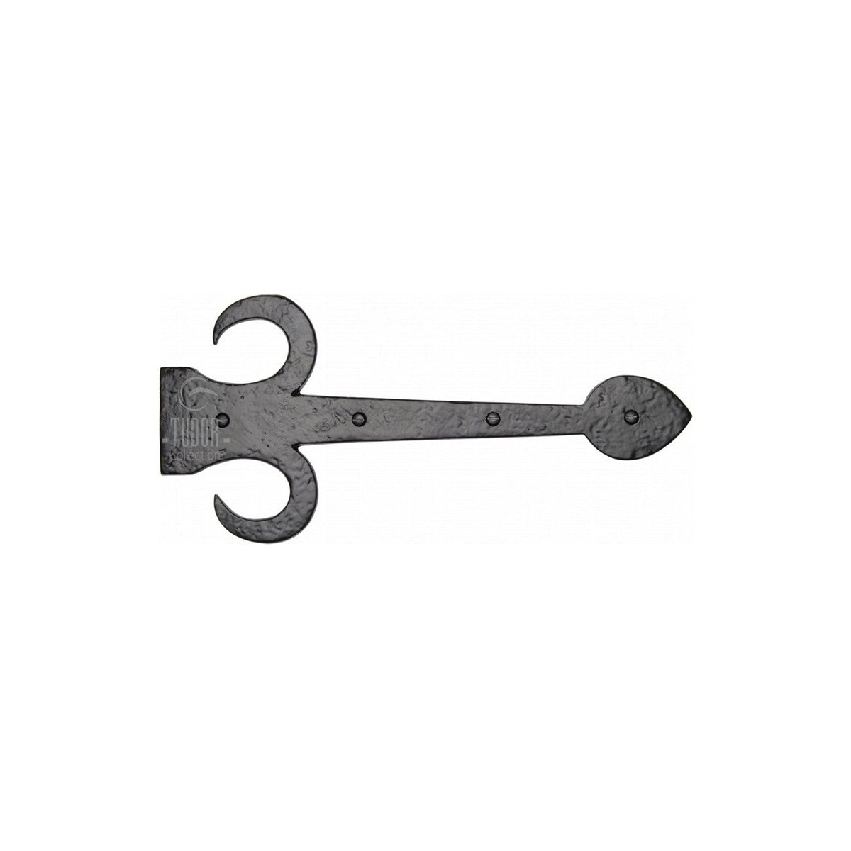Tudor Dummy Strap Hinge Fleur de Lys Design by M Marcus - Heritage Brass