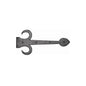 Tudor Dummy Strap Hinge Fleur de Lys Design by M Marcus - Heritage Brass