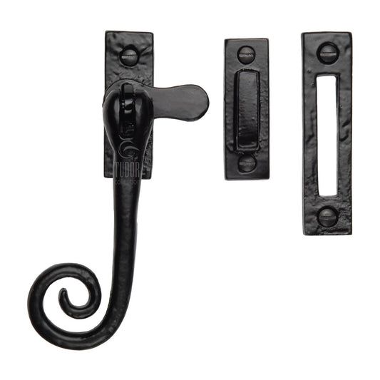 Casement Window Fastener Monkey Tail Pattern - Black Antique